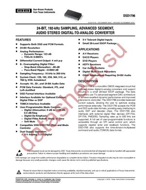 DSD1796DBR datasheet  